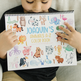 Large Personalized Animals A-Z Color Book