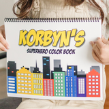 Large Personalized Superhero Color Book