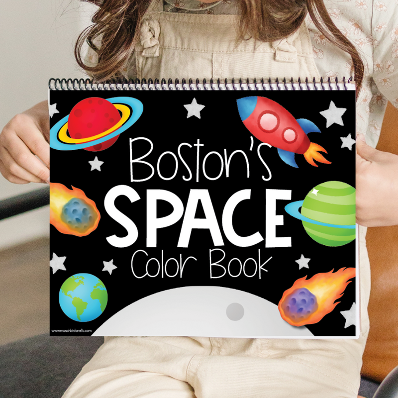 Large Personalized Space Color Book