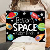 Large Personalized Space Color Book