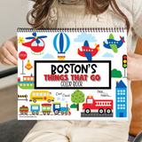 Large Personalized Things That Go Color Book