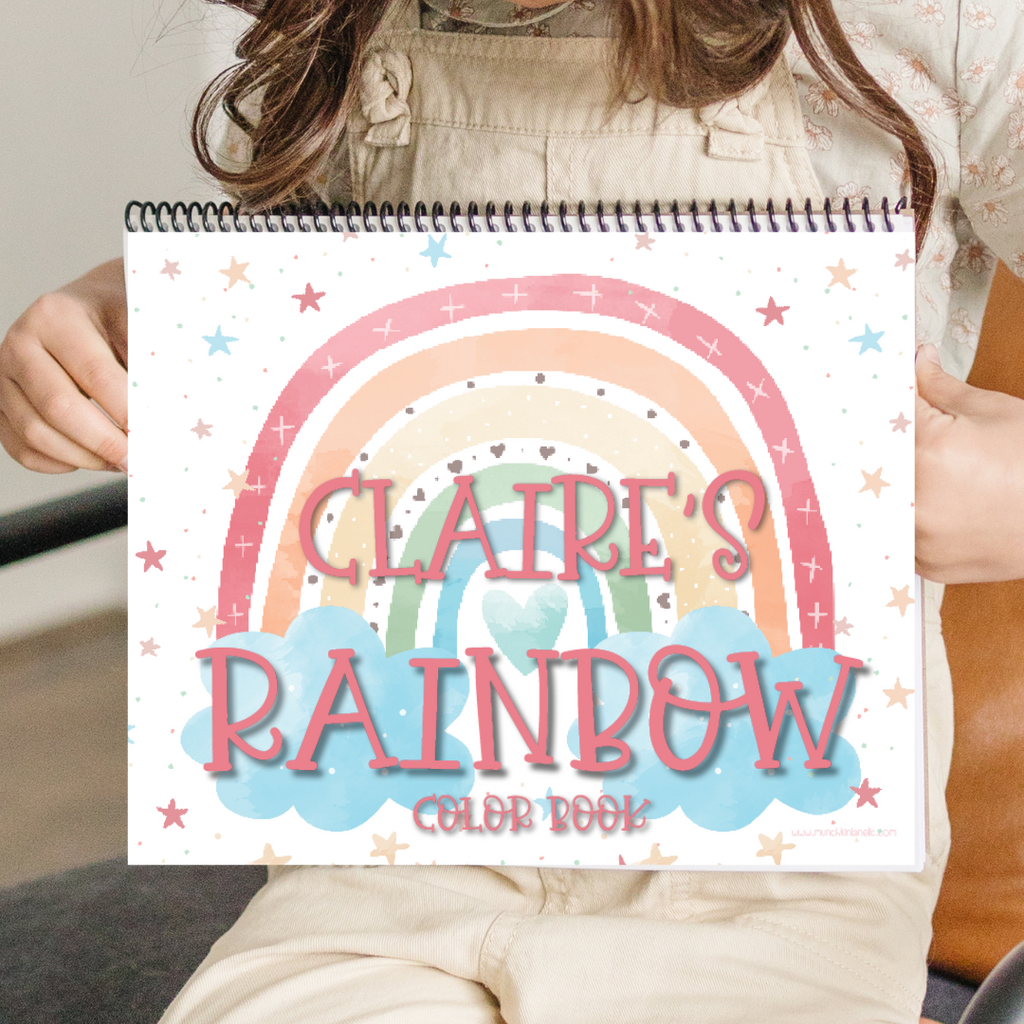 Large Personalized Rainbow Color Book