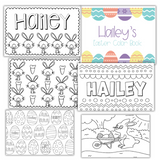 Large Personalized Easter Color Book