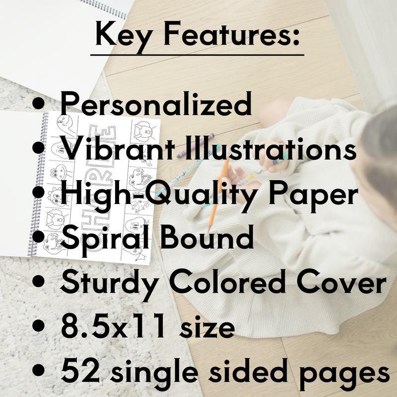 Large Personalized Dodgers Color Book