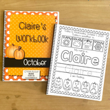 Toddler October Workbook