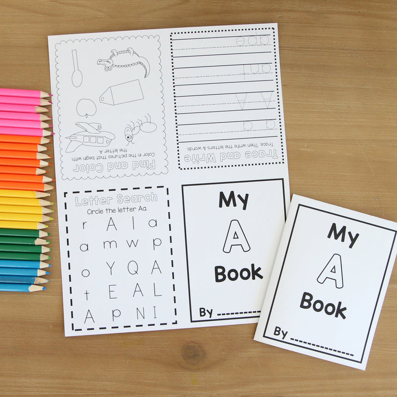 Foldable Alphabet & Number Books  - Digital Download