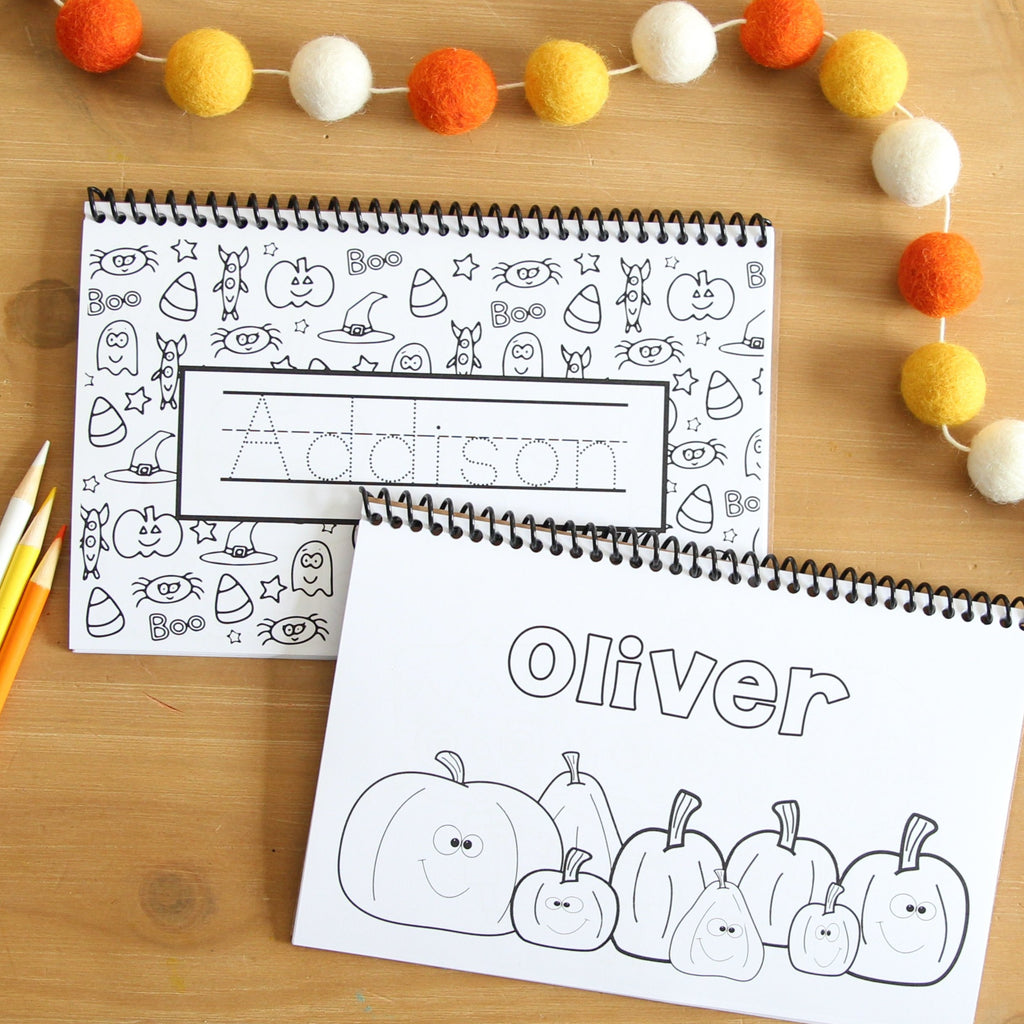 Personalized Halloween Color Books
