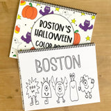 On the go Personalized Halloween Color Books