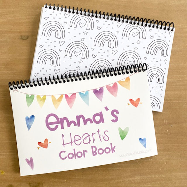 Large Hearts Color Book