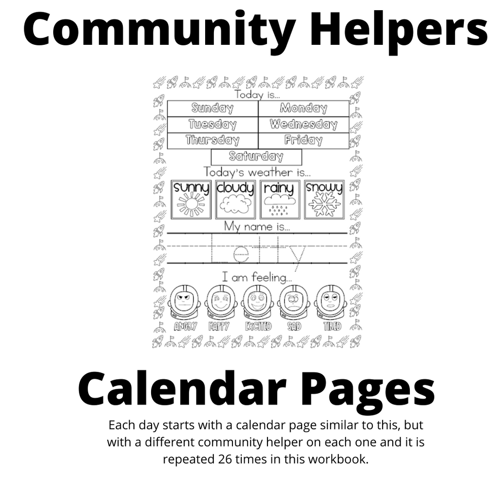 Community Helpers Themed Workbook