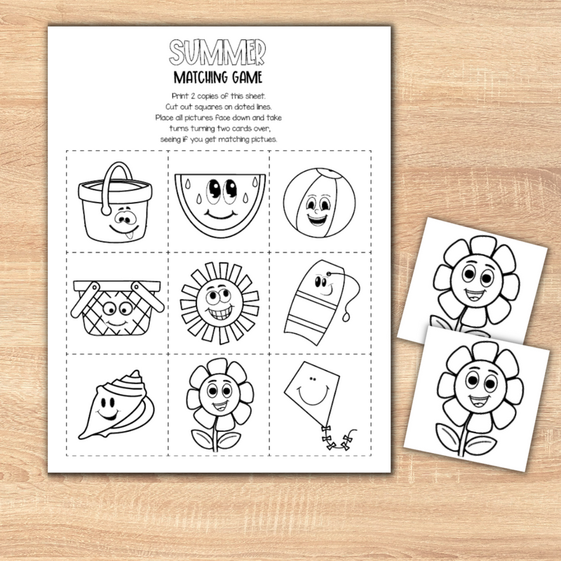 Summer Matching Game